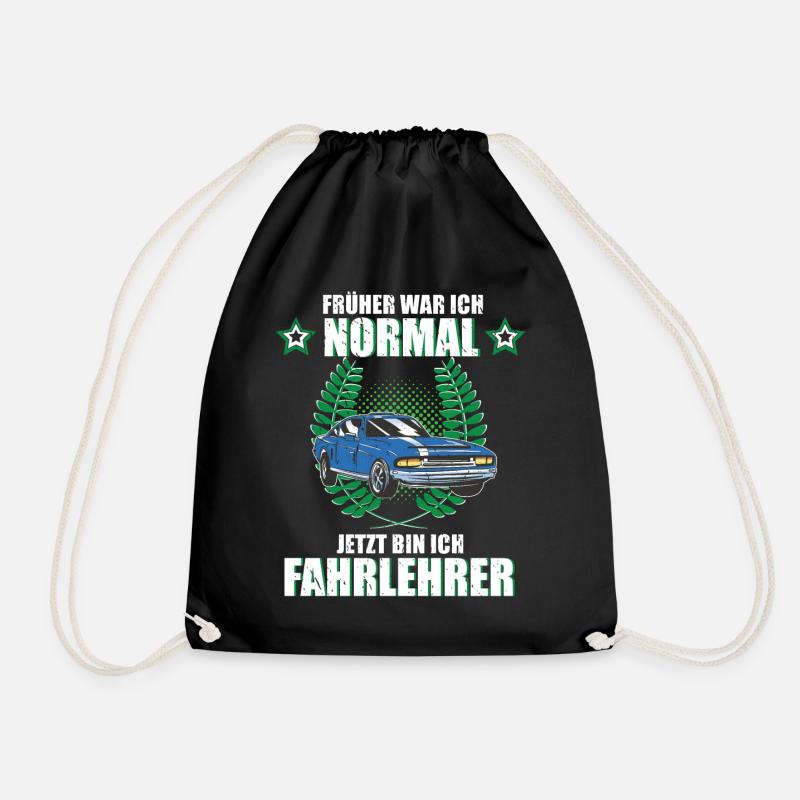 Fahrlehrer Auto Fahrschule Lustiges Geschenk - Turnbeutel - Schwarz