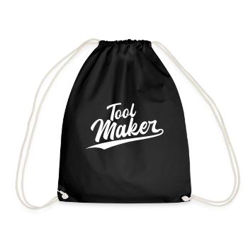 Retro Swoosh Job - Tool Maker - Drawstring Bag - black - Front
