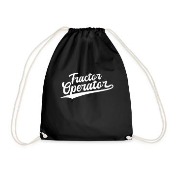 Retro Swoosh Job - Tractor Operator - Drawstring Bag - black - Front