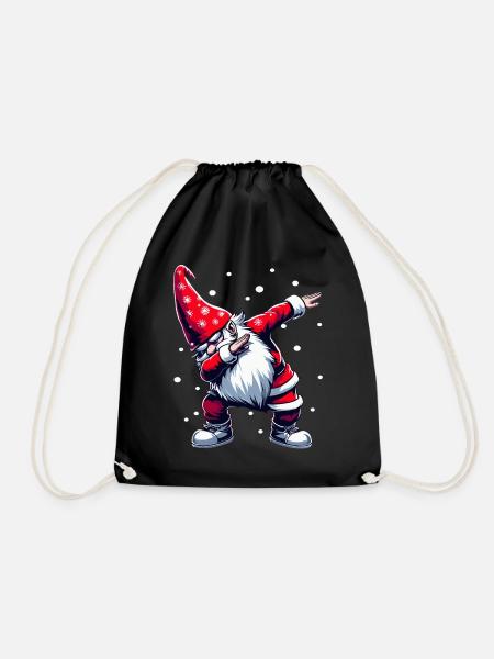 Dabbing Weihnachtsmann Dab Nikolaus - Turnbeutel - Schwarz