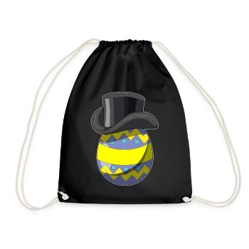 Osterei Ostern Zauberer - Turnbeutel - Schwarz - Vorne