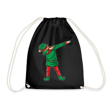 Elf Weihnachten Hip Hop Tanz - Turnbeutel - Schwarz - Vorne