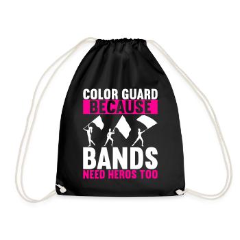 Drapeau agitant la fanfare garde de couleur - Sac de sport léger - noir - Devant