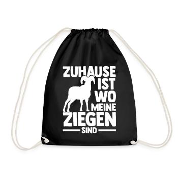 Ziege Ziegenbauer Bauernhof Landwirt Bauer Ziegen - Turnbeutel - Schwarz - Vorne