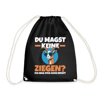 Ziege Ziegenbauer Bauernhof Landwirt Bauer Ziegen - Turnbeutel - Schwarz - Vorne
