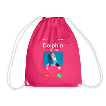 Dolphin Phone Display Dolphin Is - Turnbeutel - Fuchsia - Vorne