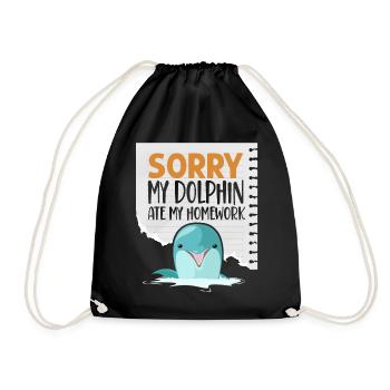 Dauphin Désolé Mon dauphin a mangé mon - Sac de sport léger - noir - Devant
