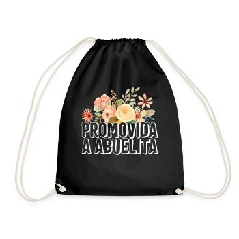 Großmutter Hemd, Promovida A Abuelita Floral - Turnbeutel - Schwarz - Vorne