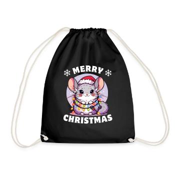 Guirlandes lumineuses de Noël Chinchilla - Sac de sport léger - noir - Devant