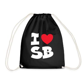 I Love SB Sarrebruck Sarre Sarre Sarre - Sac de sport léger - noir - Devant
