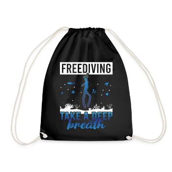 Diving, Apnea Diving, Apnea No Limit Freediving - Drawstring Bag - black - Front