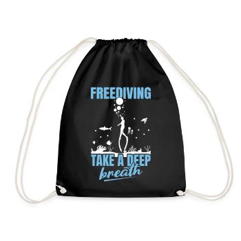 Diving, Apnea Diving, Apnea No Limit Freediving - Drawstring Bag - black - Front