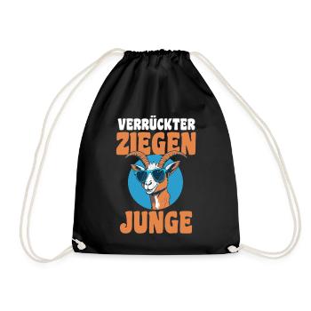 Ziege Ziegenbauer Bauernhof Landwirt Bauer Ziegen - Turnbeutel - Schwarz - Vorne