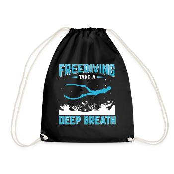 Diving, Apnea Diving, Apnea No Limit Freediving - Drawstring Bag - black - Front