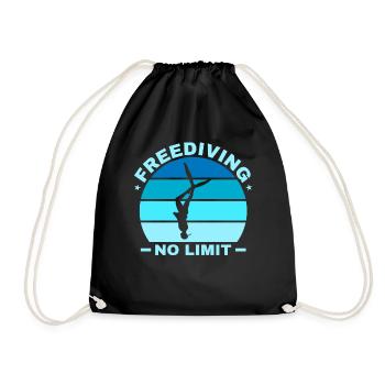 Diving, Apnea Diving, Apnea No Limit Freediving - Drawstring Bag - black - Front
