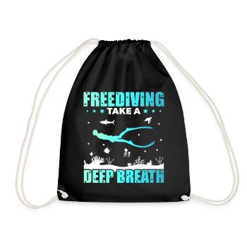 Diving, Apnea Diving, Apnea No Limit Freediving - Drawstring Bag - black - Front