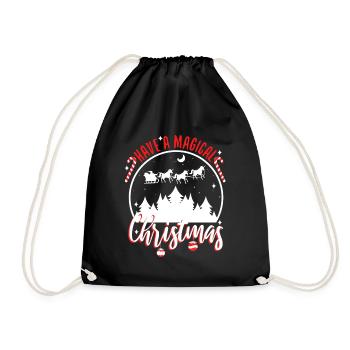 Have a magical christmas - Drawstring Bag - black - Front