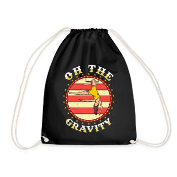 Cirque, Tissus aériens, Aériste, Acrobatie, Trapèze - Sac de sport léger - noir - Devant