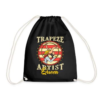 Cirque, Tissus aériens, Aériste, Acrobatie, Trapèze - Sac de sport léger - noir - Devant
