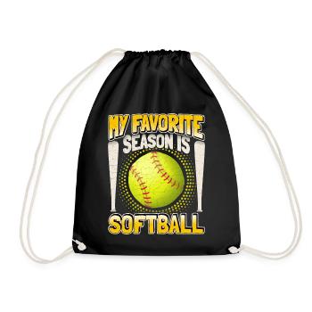 Joueur de softball, dicton sportif drôle - Sac de sport léger - noir - Devant