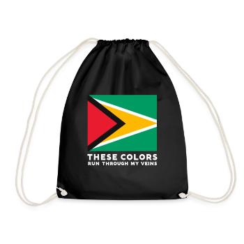 Diese Farben Fließen Durch Meine Adern Design For - Turnbeutel - Schwarz - Vorne