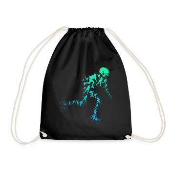 Patins à roulettes Silhouette patineur à roulettes - Sac de sport léger - noir - Devant