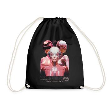 Space Astronauts, Science Fiction Space Travelers - Drawstring Bag - black - Front