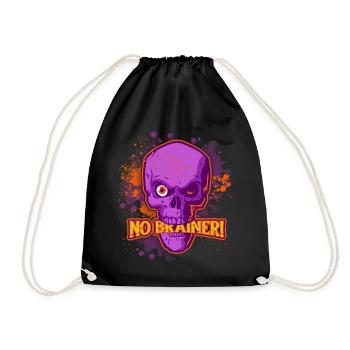 Crâne Dessin Animé, Crâne, Zombies Disant - Sac de sport léger - noir - Devant