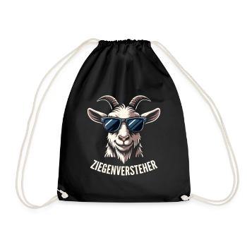 Chèvre avec des lunettes de soleil Compréhension de chèvre pour un - Sac de sport léger - noir - Devant