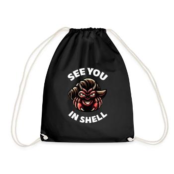 Fruits de mer, Fruits de mer, Moules, Bernard-l’ermite - Sac de sport léger - noir - Devant