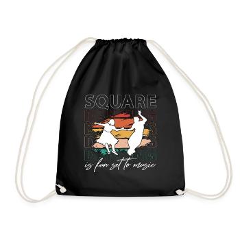 Square Dancing Is Fun Set To Music Country Dance - Drawstring Bag - black - Front