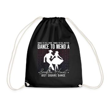 Square Dancing Dance To Feel Good Western Dancing - Drawstring Bag - black - Front