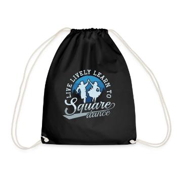 Square Dancing Live Lively Learn To Country Dance - Drawstring Bag - black - Front