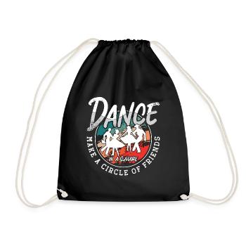 Square Dancing Dance In A Square Make Couple Dance - Drawstring Bag - black - Front