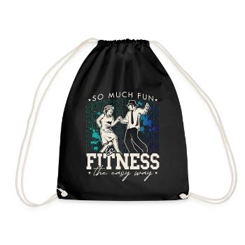 Square Dancing So Much Fun Square Western Dancing - Drawstring Bag - black - Front