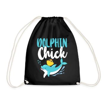 Dolphin Chicken Dolphin Chick - Turnbeutel - Schwarz - Vorne