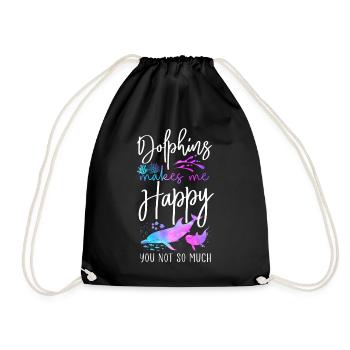 Dauphins Les dauphins me rendent heureux - Sac de sport léger - noir - Devant