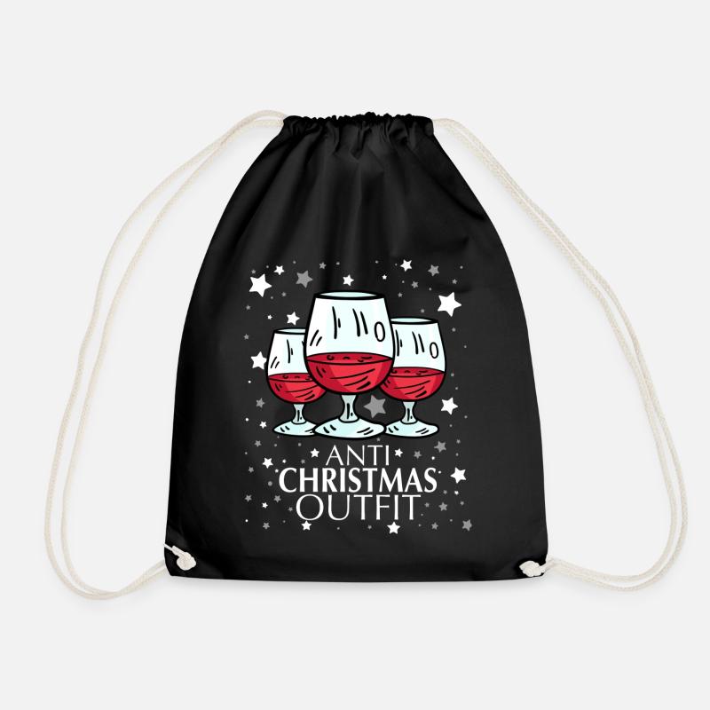Anti Christmas - Turnbeutel - Schwarz