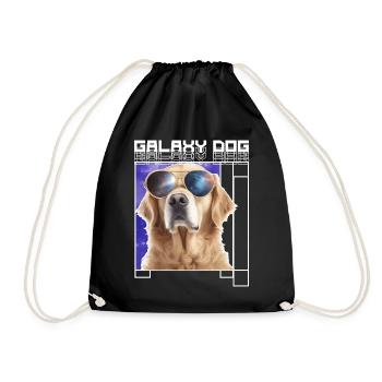 Galaxy Dog Golden Retriever Galaxy Sunglasses Dog - Turnbeutel - Schwarz - Vorne