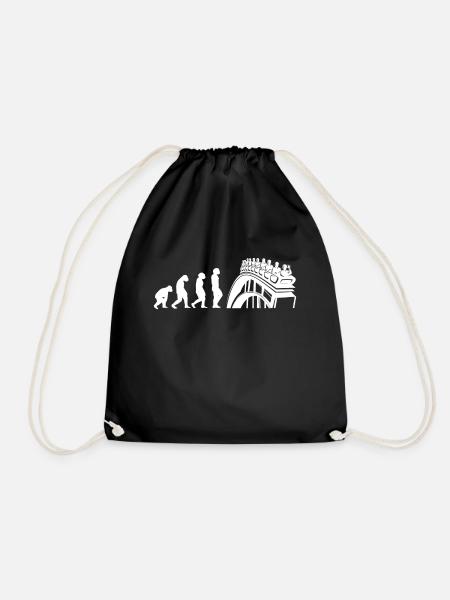 Amusement Park, Fair, Fairground, Funfair - Drawstring Bag - black