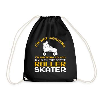 Funny Roller Skating Quote - I'm The Best Roller S - Drawstring Bag - black - Front