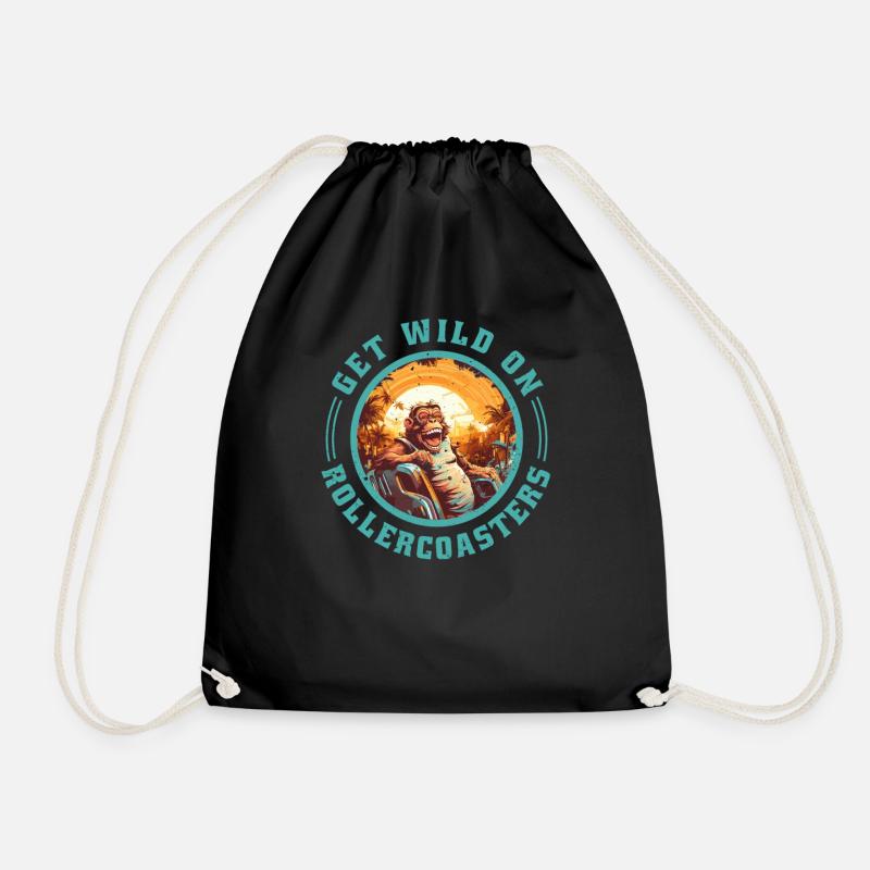 Amusement parks, fairground, funfair - Drawstring Bag - black