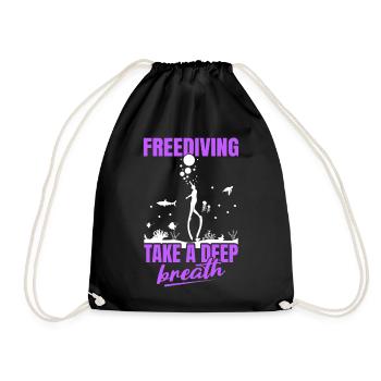 Diving, Apnea Diving, Apnea No Limit Freediving - Drawstring Bag - black - Front