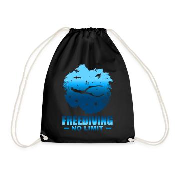 Diving, Apnea Diving, Apnea No Limit Freediving - Drawstring Bag - black - Front