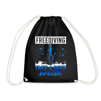 Diving, Apnea Diving, Apnea No Limit Freediving - Drawstring Bag - black - Front