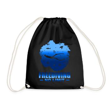 Diving, Apnea Diving, Apnea No Limit Freediving - Drawstring Bag - black - Front