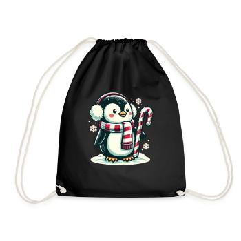 Pingouin Noël Animaux Pingouins mignons - Sac de sport léger - noir - Devant