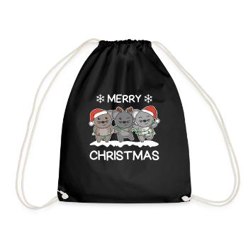 Joyeux Noël Souris Réveillon De Noël - Sac de sport léger - noir - Devant