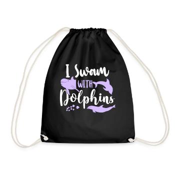 Dauphin J’ai nagé avec les dauphins - Sac de sport léger - noir - Devant