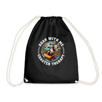 Amusement parks, fairground, fairground, saying, funfair - Drawstring Bag - black - Front